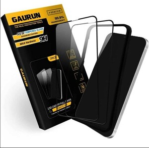 GAURUN iPhone13 / 13 Pro 対応 ガラスフィルム 2.5D CASE FIT FULL COVER ケースフィットフルカバー 9H 強化ガラス液晶保護フィルム 2枚