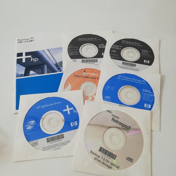 HP Compaq dc7600 dc7608用リカバリ アプリCD ディスク 6枚セット Windows XP