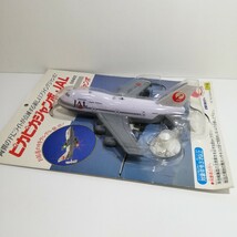 1980s 当時物 レトロ 丸影 ピカピカジャンボJAL 鶴マーク 日本製 未開封品 現状品 [飛行機 おもちゃ 玩具 ジャンボジェット JA8114 ブリキ]_画像3