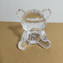 ミラーボールカット アクリル クマ 置物 7cm [ クリア オブジェ インテリア bear ベアー 熊]_画像2