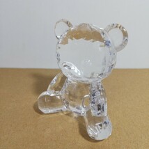 ミラーボールカット アクリル クマ 置物 7cm [ クリア オブジェ インテリア bear ベアー 熊]_画像3