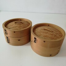 蒸し器 中華せいろ 2点セット 直径15cm [ 調理器具 天然竹 せいろ セイロ 中華 しゅうまい 蒸篭 蒸籠 小籠包 蒸し料理 ]_画像1