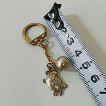 おみくじ レトロ ビンテージ 御守り 亀 銭亀 キーホルダー 1.8cm [ゴールドメッキ 金運 開運 お守り 商売繁盛 お財布 根付 ]_画像2