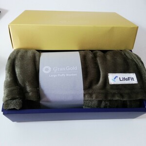 丸辰 Gran Gold Large Fluffy Blanket グランゴールド 大判フラフィ ブランケット 60cm×110cm 未使用品 