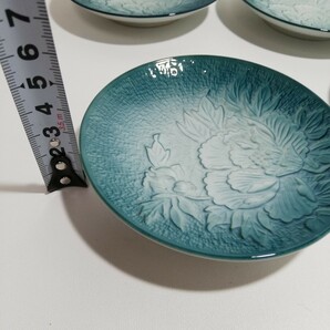 有田焼 萬泉 陽刻牡丹文小皿 直径10.7cm×高さ2.1cm 5点セット 未使用品 [ 和食器 醤油皿 小皿 有田 磁器]の画像8