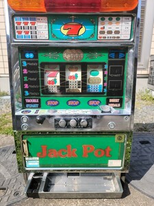 【 パチスロ実機 】4号機 初代 ジャックポット ジャック 岡崎産業 スロット 実機 パチスロ レトロ