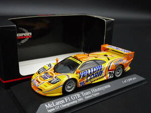 1:43 Minichamps マクラーレン F1 GTR JGTC 2002 Yellow Corn #76 服部尚貴 McLaren 一ツ山 Hitotsuyama