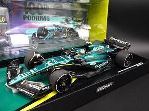 1:18 Minichamps アストンマーチン F1 AMR23 100th Podium 表彰台 F.アロンソ #14 サウジアラビアGP 2023 限定BOX(最終処分)