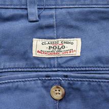 Poloラルフローレン◆CLASSIC CHINO プレーンフロント チノパン◆ブルー◆W35_画像5