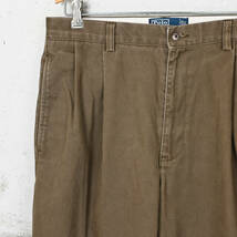 Poloラルフローレン◆HAMMOND PANT 2タック チノパン◆ブラウン◆W33_画像3