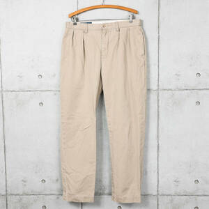 Poloラルフローレン◆ETHAN PANT 2タック チノパン◆カーキ◆W33