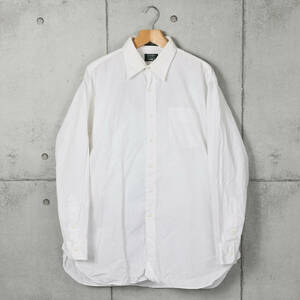 GITMAN BROS◆USA製 ピンオックス レギュラーカラーシャツ◆ホワイト◆サイズ17.5-35