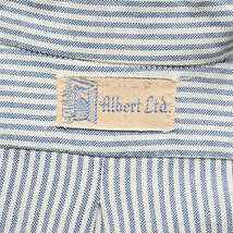 Albert Ltd◆1960‐70年代 オックスフォード ストライプ B.Dシャツ◆ブルー×ホワイト◆サイズ16-33_画像7