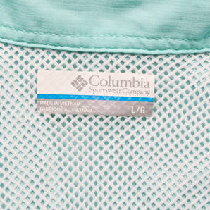 Columbiaコロンビア◆PFG ポリエステル フィッシングシャツ◆ターコイズ◆サイズLの画像6