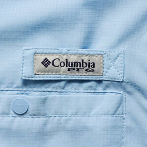 Columbiaコロンビア◆PFG ポリエステル フィッシングシャツ◆ライトブルー◆サイズMの画像5