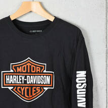 HARLEY-DAVIDSONハーレーダビッドソン◆ロングスリーブ Tシャツ◆ブラック◆サイズM_画像3