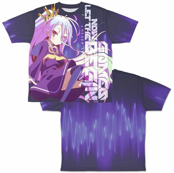 ノーゲーム・ノーライフ 白　両面フルグラフィックＴシャツ Ver.4.0 WAVE 二次元COSPA 定価6600円 Sサイズ