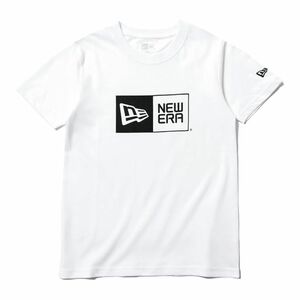 ニューエラ Youth S/S Tシャツ コットン ボックスロゴ ホワイト ブラック 140 1枚 [M便2.5] [M便 1/1]