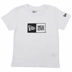 ニューエラ Child S/S Tシャツ コットン ボックスロゴ ホワイト ブラック 110 1枚 [M便2.5] [M便 1/1]