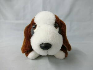 Hush Puppies　犬　ぬいぐるみ　ハッシュパピー　バセットハウンド　ドッグ　dog　ブランドキャラクター　全長：約19cm　茶色　白