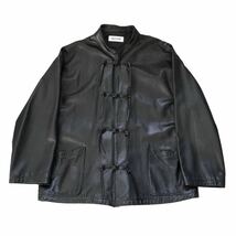 DISCOVERED ディスカバード Cow Leather China Shirt Blouson レザー チャイナ ジャケット 4 ブラック_画像3