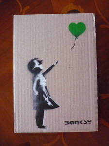 Art hand Auction Envío gratuito★Banksy★Autenticidad garantizada★Firmado★Stencil art sobre cartón★Sin número de serie★Dismaland★b5, obra de arte, cuadro, acrílico, gouache