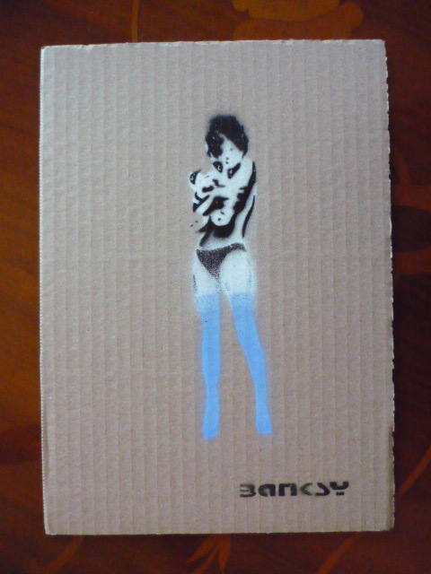 Envío gratis★Banksy★Autenticidad garantizada★Firmado★Stencil art sobre cartón★Número de serie 3/25★Dismaland A5, obra de arte, cuadro, acrílico, gouache