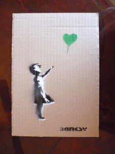 free shipping * Bank si-Banksy* genuine work guarantee * autograph equipped * cardboard . stencil art * serial number 7/25*Dismalandtizma Land a