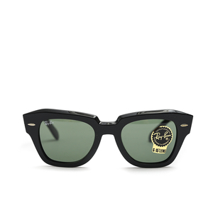 厳選 新着 新品 レイバン RayBan STATE STREET サングラス ウェリントン メンズ ブラック MADE IN ITALY 377496