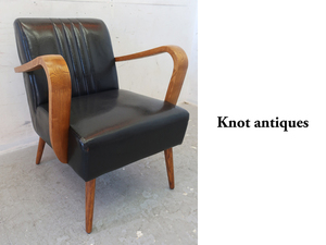 #P090# exhibition goods # knot antique s/knot antiques#VESPA ARM SOFA# Vespa # american Dyna -# arm sofa # oak material # black 