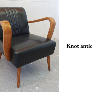 ■P090■展示品■ノットアンティークス/knot antiques■VESPA ARM SOFA■ベスパ■アメリカンダイナー■アームソファ■オーク材■ブラックの画像1