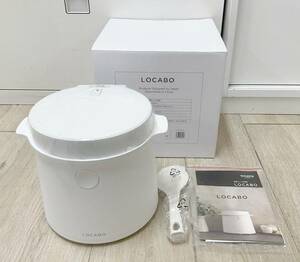 ◇炊飯器◆LOCABO ロカボ JM-C20E-W 0.9L 5合 糖質カット炊飯器 ホワイト 2021年製 未使用 通電確認済