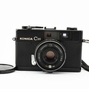 【実用品】Konica コニカ KONICA C35 ブラック 黒 フィルムカメラ レンジファインダー #405-2の画像1