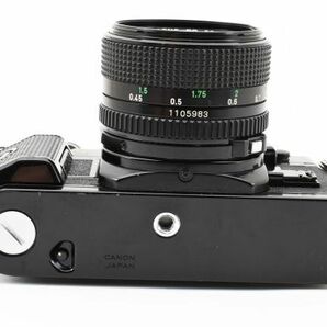 【実用品】Canon キャノン AE-1 PROGRAM 黒 ブラック フィルム一眼カメラ / new FD 50mm F1.4 MFレンズ #423-3の画像7