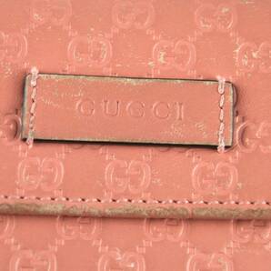 【USED/C】GUCCIグッチ■シマ■折りたたみ財布■ピンクの画像2