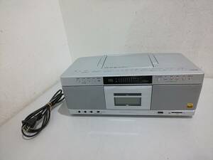 57412★中古 東芝 Aurex CDラジカセ TY-AK2 CDテープラジオ 通電品 現状品