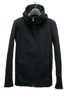 【OURET】　DOBBY STRETCH HOOD ZIP BLOUSON　パーカー　ブラック