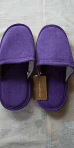 新品 スリッパ 紫 メンズ L サイズ 上履き 室内履き ルームシューズ 靴 シューズ 介護用品 入院 無地