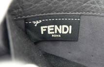 箱付き 良品 FENDI フェンディ セレリア ステッチ ラウンドファスナー レザー 革 長財布 ブラック 黒 ダークグレー レディース メンズ_画像10