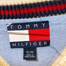 トミーヒルフィガー　ニット　セーター　無地　刺繍ロゴ　男女兼用　生成色　XLサイズ　ユニセックス　tommy hilfiger 大きいサイズ_画像5