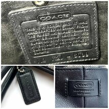 コーチ COACH ハンドバッグ シグネチャー ロゴ 黒 ブラック 送料無料 g0607zq052-126m 中古 古着 ブランド古着DB_画像7