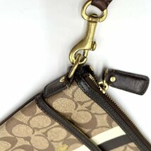 コーチ COACH ショルダーバッグ シグネチャー ヘリテージストライプ ベージュ系 送料無料 g0628zq071-10m 中古 古着 ブランド古着DB_画像7