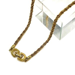  Dior Dior 2 ream chain necklace screw . chain Gold free shipping g1221lq01044 used old clothes brand old clothes DB