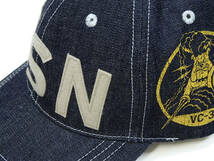 トイズマッコイ TOYS McCOY ミリタリー デニム キャップ TMA2315 10OZ DENIM CAP USN VC-3 ベースボールキャップ 6方パネル 新品_画像5