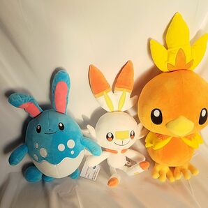  ポケットモンスターもふぐっとぬいぐるみマリルリ、ヒバニー&めちゃもふぐっとぬいぐるみアチャモ