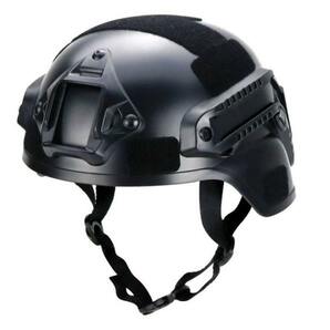 送料無料 サバイバルゲーム タクティカルヘルメット サバゲー ミリタリー 装備 コスプレ ブラック 黒の画像7