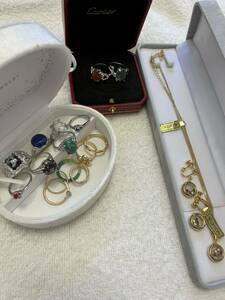 豪華 指輪　リング　ネックレス　イヤリング　アクセサリー　まとめ　セット　美品　カラーストーン　82