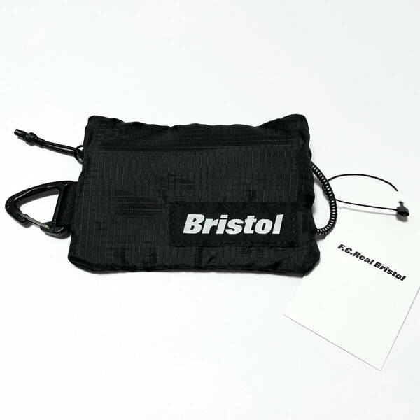 24SS新品★F.C.Real BristolウォレットTOUR WALLET財布FCRBブリストルF.C.R.BカラビナSOPH190TリップストップPOLYESTERブラックCOIN CASE