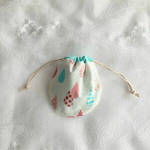 ミニミニ巾着　 しずく　手のひらサイズ　ハンドメイド