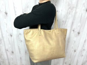 極美品 LOEWE ロエベ トートバッグ ショルダーバッグ バッグ ナッパレザー ゴールド A4収納可 69494